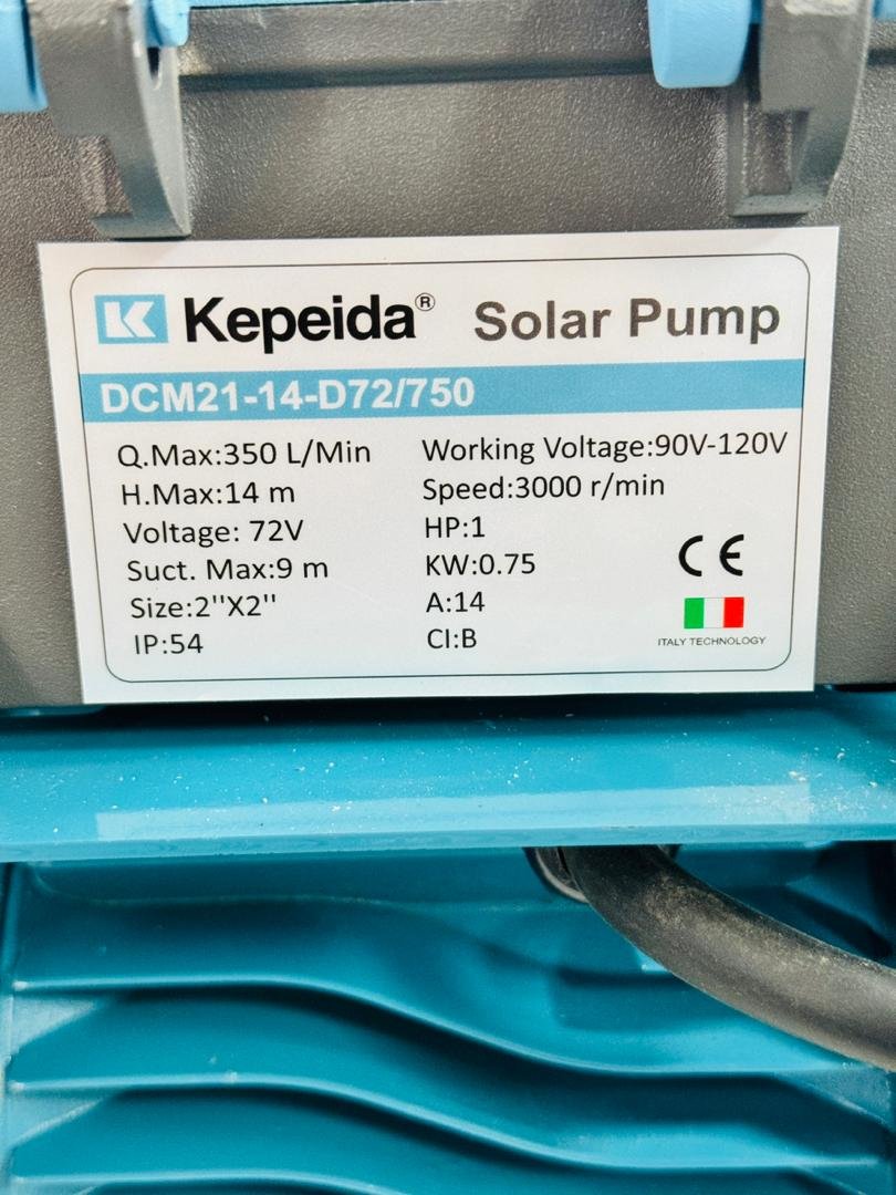 1HP KEPEIDA DC SOLAR BOOSTER PUMPS - Image 2