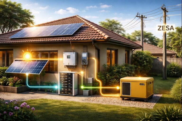 Hybrid Solar Systems in Zimbabwe: How Batteries, ZESA & Generators Work Together
