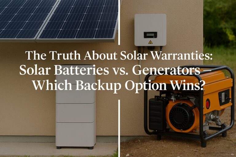The Truth About Solar Warranties: Solar Batteries vs. Generators — Which Backup Option Wins in 2026?