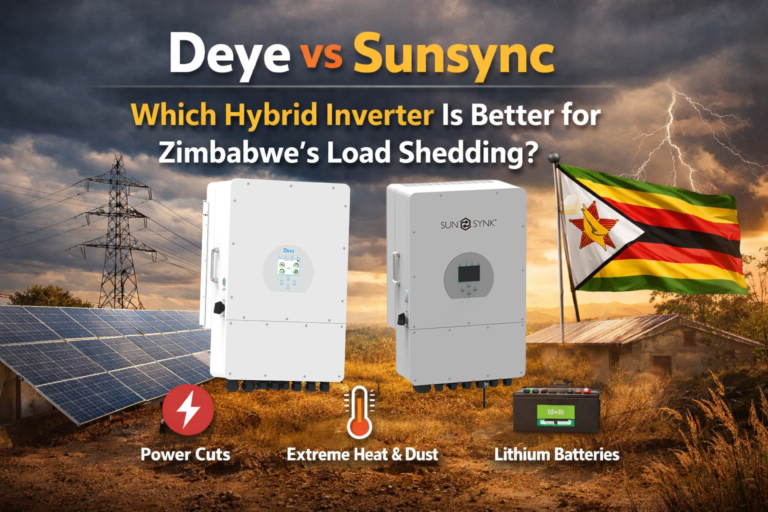Deye vs Sunsync: Which Hybrid Inverter Is Better for Zimbabwe’s Load Shedding Conditions?
