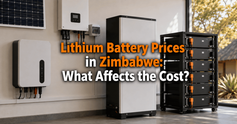 Different lithium solar battery sizes showing factors that affect lithium battery prices in Zimbabwe